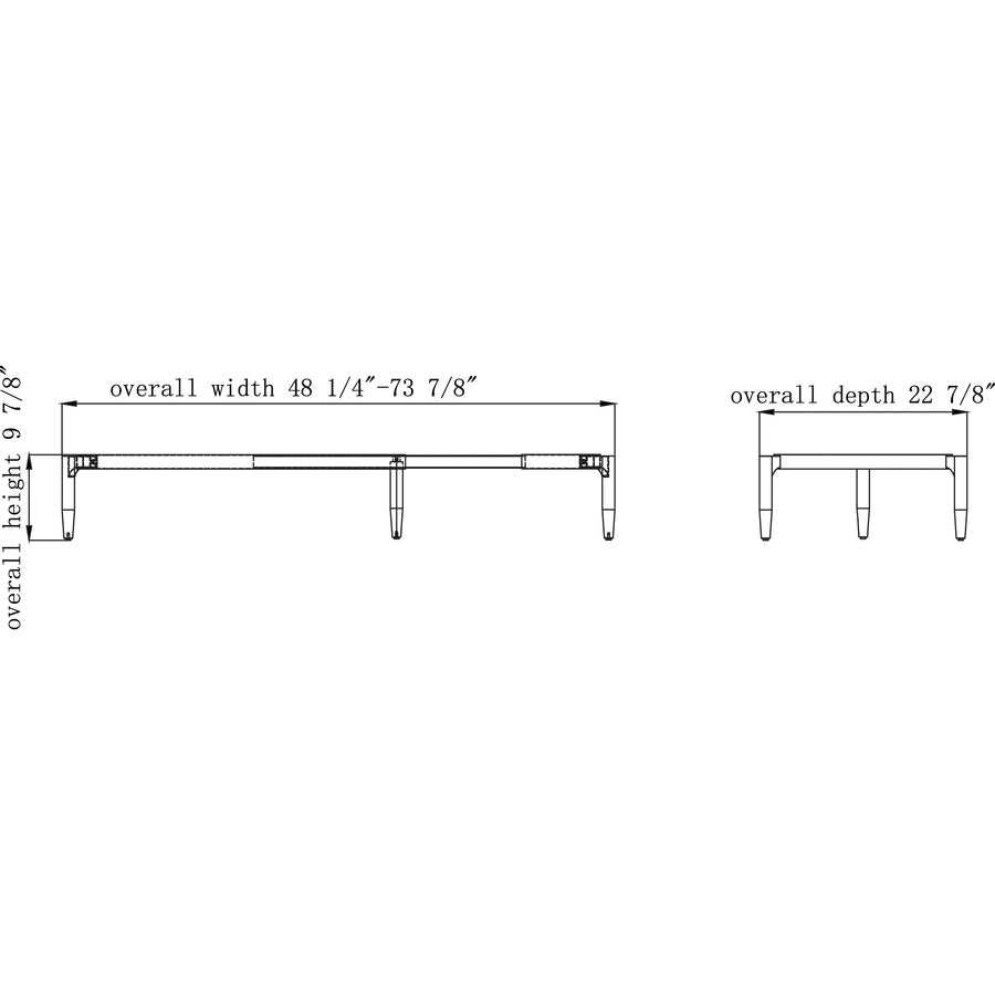 Image of Lorell 86933 Contemporary ReceptionCollection Adjustable Metal Base