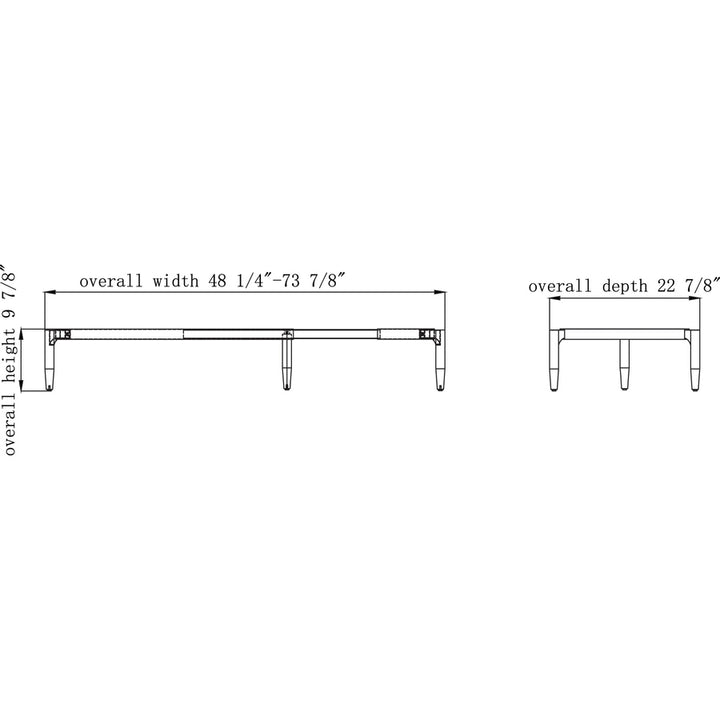 Image of Lorell 86933 Contemporary ReceptionCollection Adjustable Metal Base