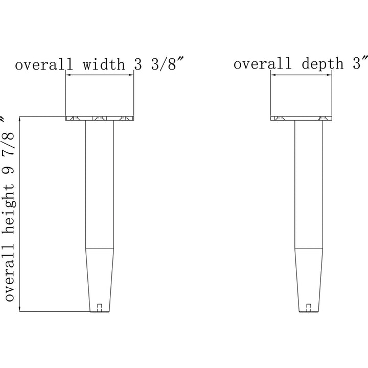 Image of Lorell Sectional Base,Single,Metal,4-1/2"x9-3/4"x1-1/2",4/ST,GY