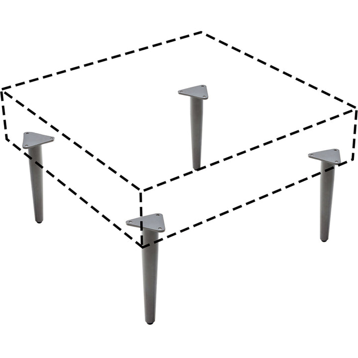 Image of Lorell Sectional Base,Single,Metal,4-1/2"x9-3/4"x1-1/2",4/ST,GY