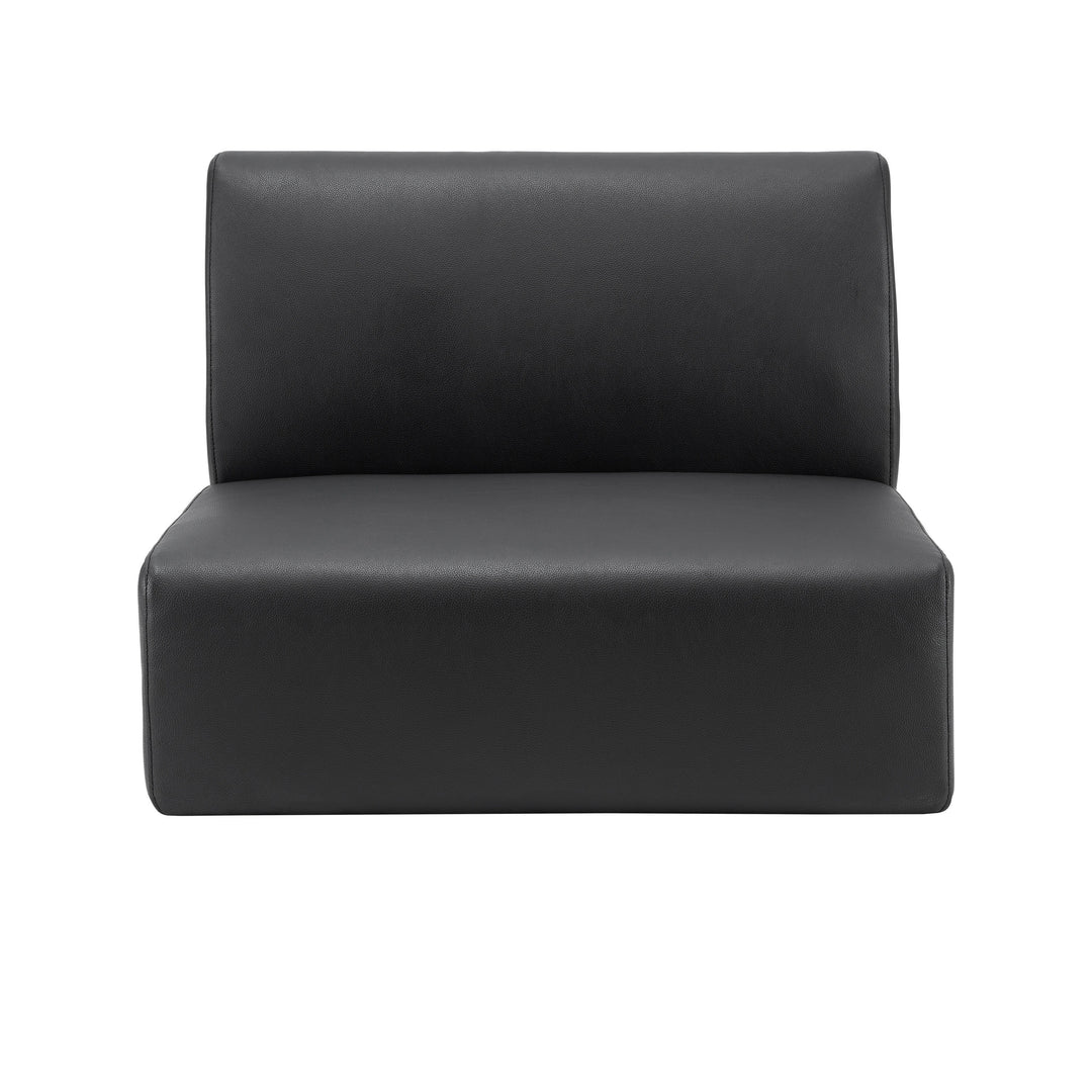 Image of Lorell Sofa, Single Seat, Polyurethane, 25-1/2"x25-1/2"x19-5/8", BK