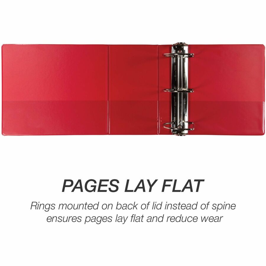 Image of Samsill® Binder, Locking, 6" D-Ring, 8-1/2"x11"Pg Sz, Red