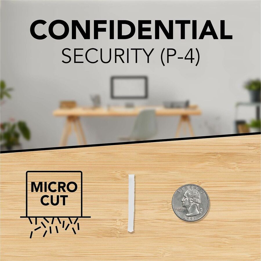 Image of GBC® Cross-cut Shredder, 6-gal Bin, 20"x14-3/5"x11-2/5", BK