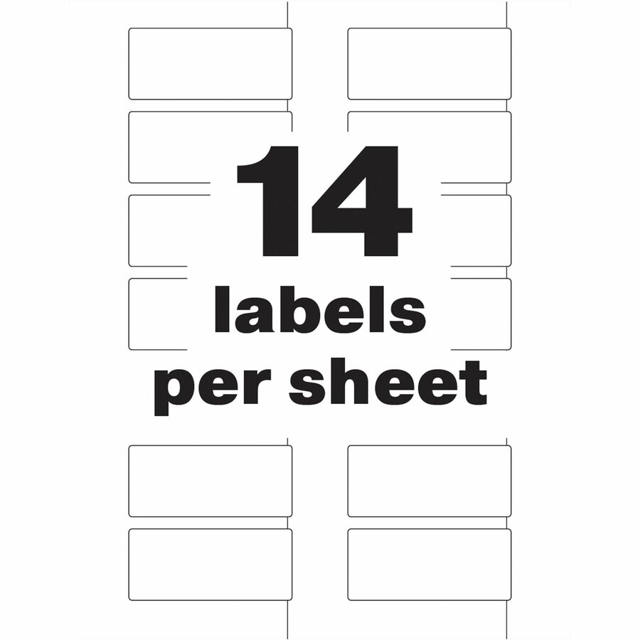 Image of Avery® Asset Tag, Tamper-proof, Laser, 1-1/4"x2-3/4", 112/PK, WE