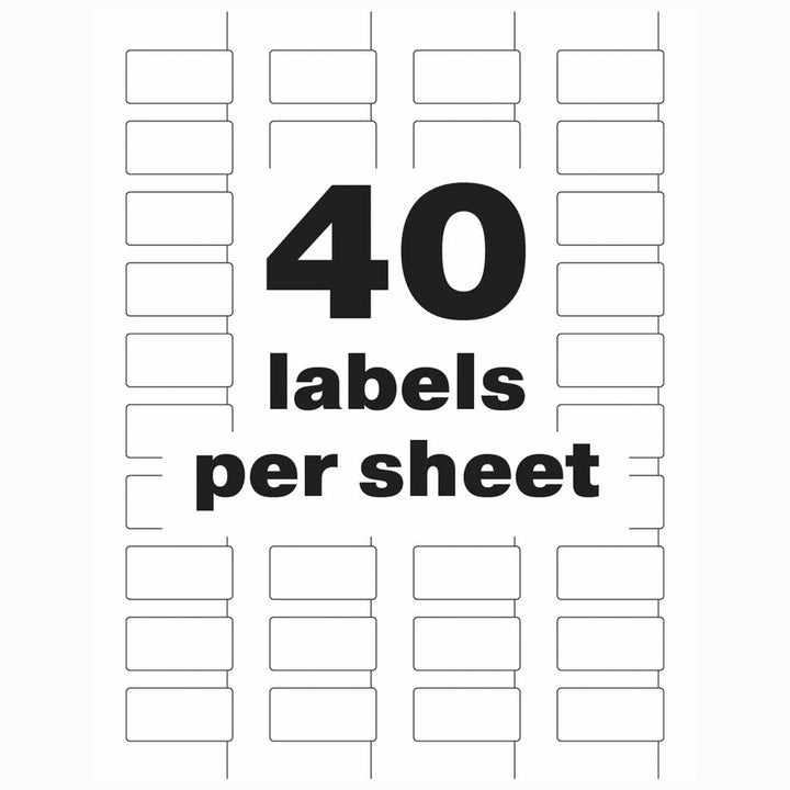 Image of Avery® Labels, f/Asset Tags, Waterproof, 3/4"x1-1/2", 320/PK, White