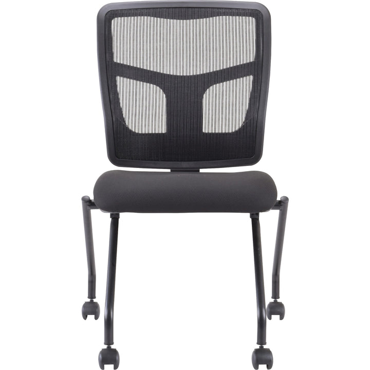 Image of Lorell Guest Chair,Mesh Back,24-2/3"x24"x37",2/CT,BK Seat/BK Frame
