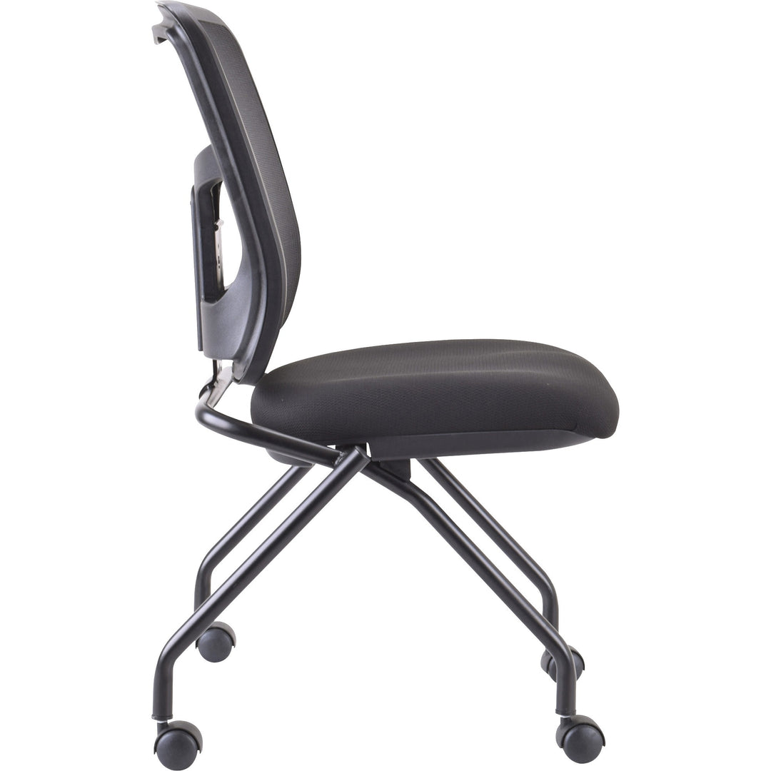 Image of Lorell Guest Chair,Mesh Back,24-2/3"x24"x37",2/CT,BK Seat/BK Frame