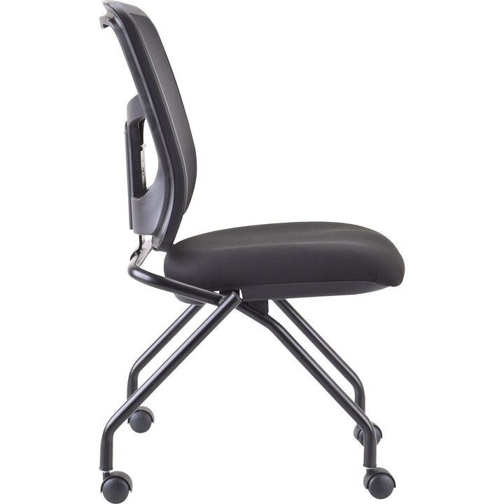 Image of Lorell Guest Chair,Mesh Back,24-2/3"x24"x37",2/CT,BK Seat/BK Frame