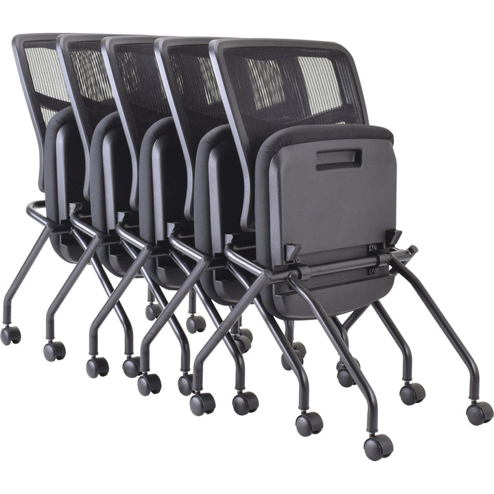 Image of Lorell Guest Chair,Mesh Back,24-2/3"x24"x37",2/CT,BK Seat/BK Frame