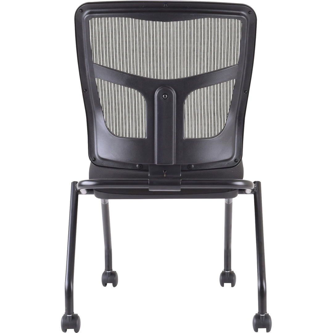 Image of Lorell Guest Chair,Mesh Back,24-2/3"x24"x37",2/CT,BK Seat/BK Frame