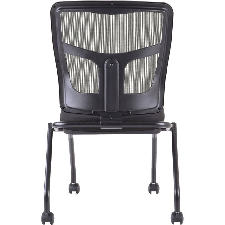 Image of Lorell Guest Chair,Mesh Back,24-2/3"x24"x37",2/CT,BK Seat/BK Frame