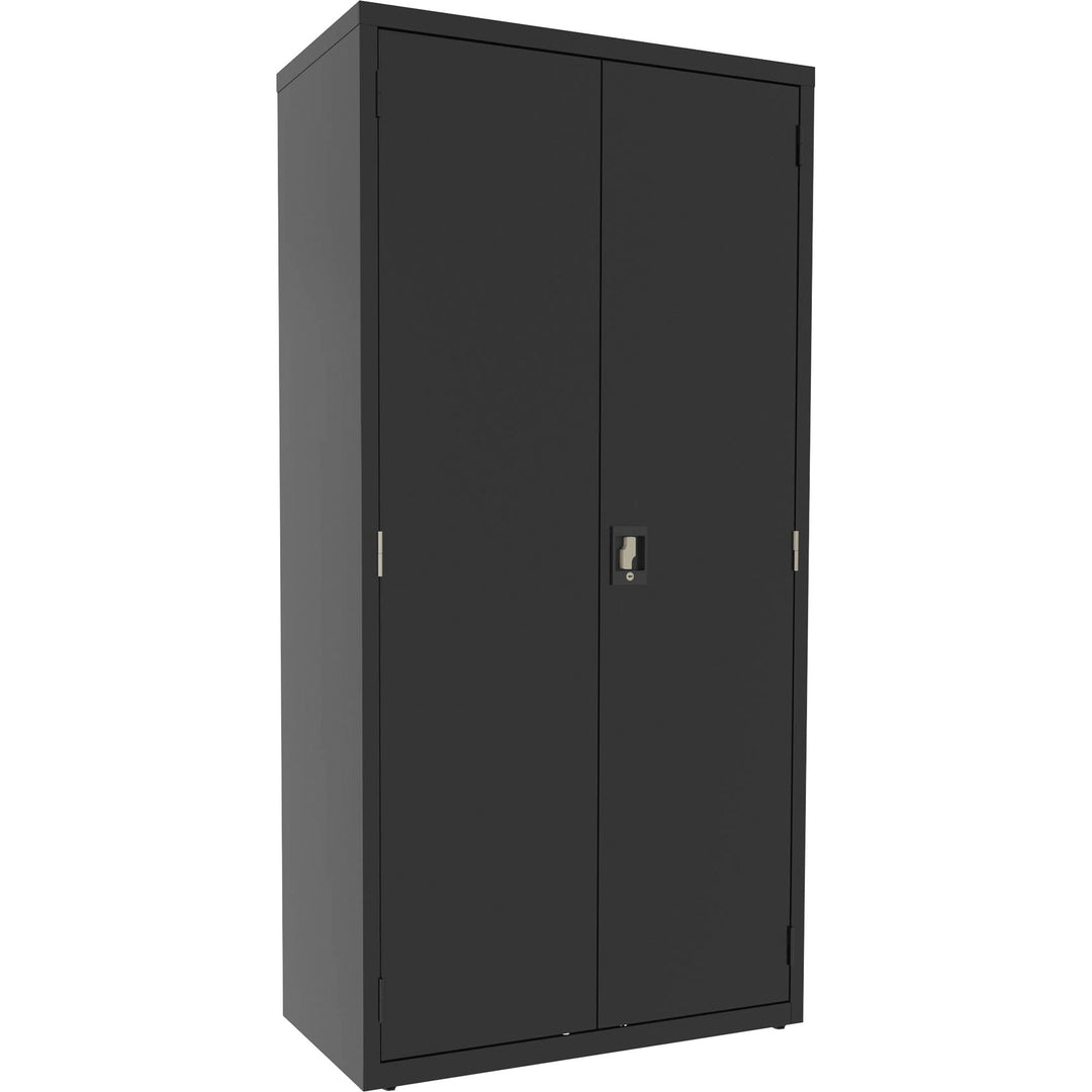 Image of Lorell Janitorial Cabinet, Locking Storage, 36"x18"x72", BK