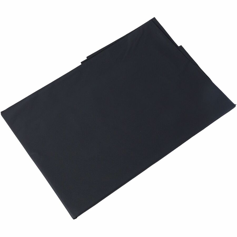 Image of Genuine Joe 00068 Plastic Table Covers, 108" L x 54" Width, Plastic, Black, 1 Pack