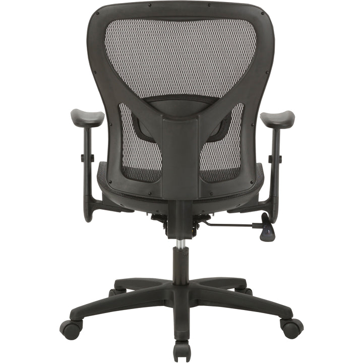 Image of Lorell SOHO 83293 Mesh Mid-Back Task Chair, Mesh Seat Material, Mesh Back Material, Mid Back, 5-star Base, Black, 1 Each