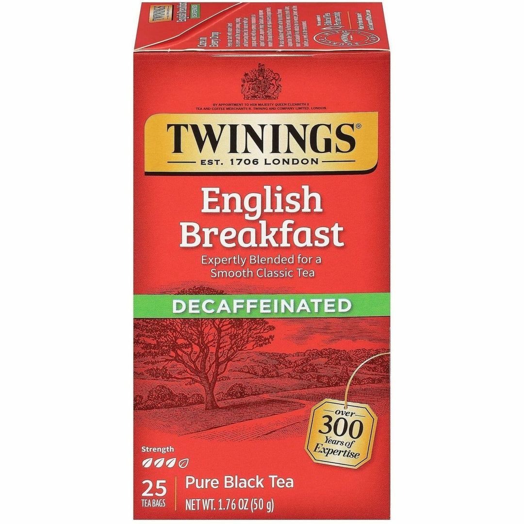 Image of TWININGS® Tea Bags, English Breakfast Decaf, 1.76 Oz, 25/box