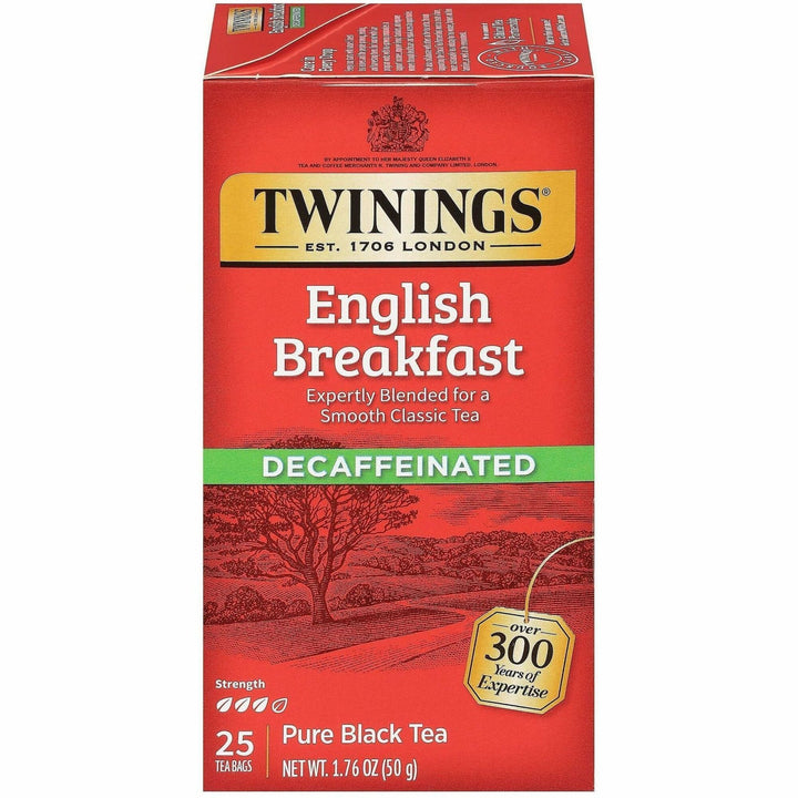 Image of TWININGS® Tea Bags, English Breakfast Decaf, 1.76 Oz, 25/box