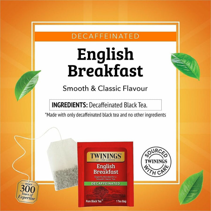 Image of TWININGS® Tea Bags, English Breakfast Decaf, 1.76 Oz, 25/box
