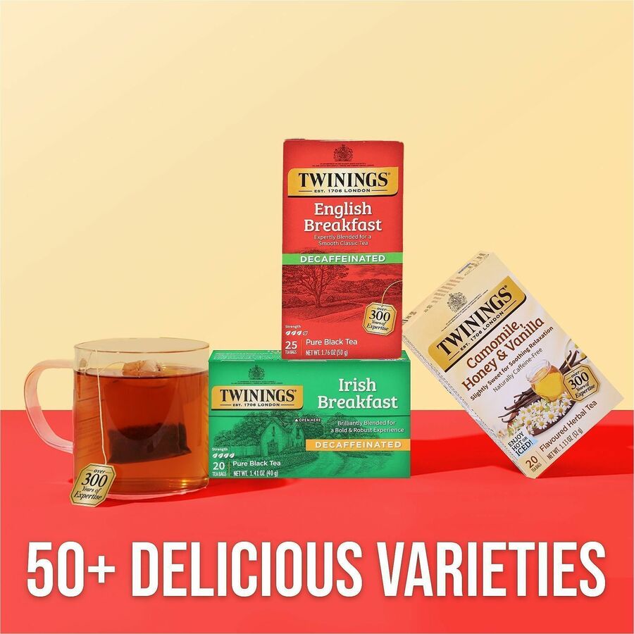 Image of TWININGS® Tea Bags, English Breakfast Decaf, 1.76 Oz, 25/box