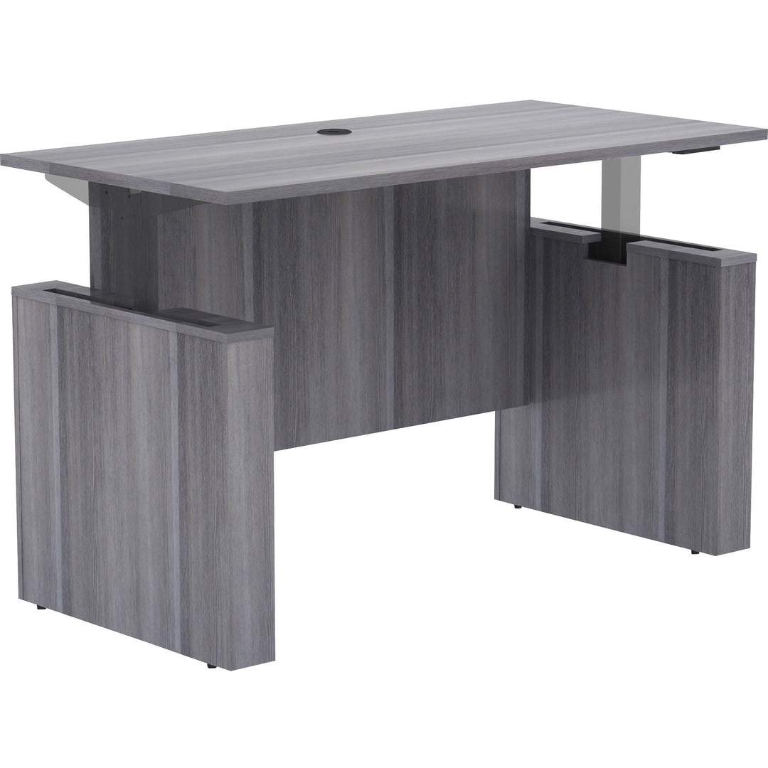 Image of Lorell Sit-Stand Desk Shell, Essentials, 60"x29"x29-49", WCharcoal