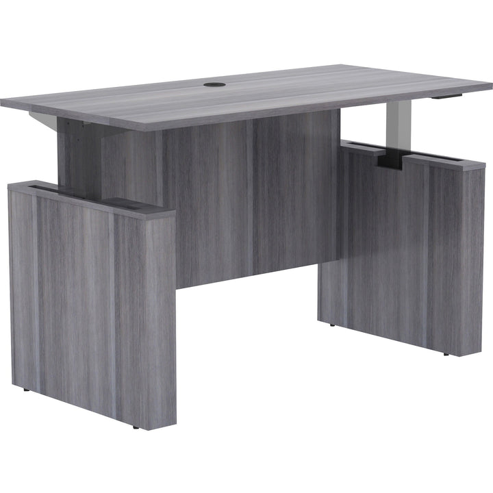 Image of Lorell Sit-Stand Desk Shell, Essentials, 60"x29"x29-49", WCharcoal