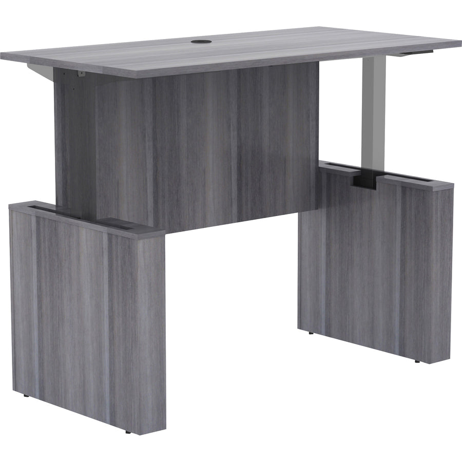 Image of Lorell Sit-Stand Desk Shell, Essentials, 60"x29"x29-49", WCharcoal