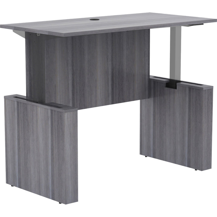Image of Lorell Sit-Stand Desk Shell, Essentials, 60"x29"x29-49", WCharcoal