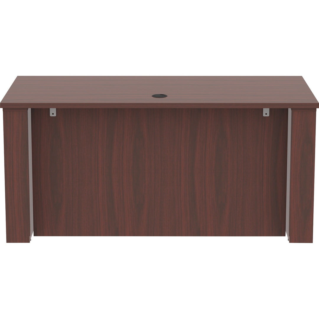 Image of Lorell Sit-Stand Desk Shell, Essentials, 60"x29"x29-49", Mahogany