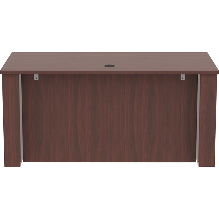 Image of Lorell Sit-Stand Desk Shell, Essentials, 60"x29"x29-49", Mahogany