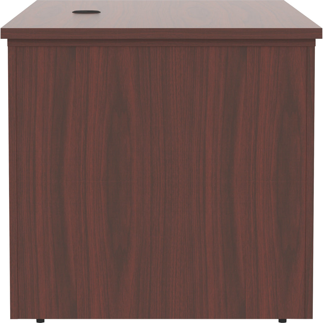 Image of Lorell Sit-Stand Desk Shell, Essentials, 60"x29"x29-49", Mahogany