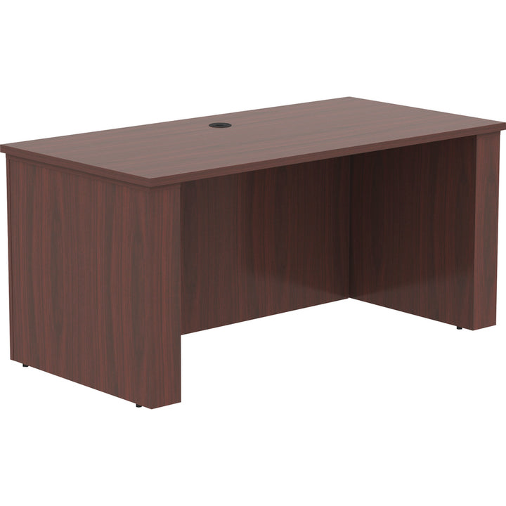 Image of Lorell Sit-Stand Desk Shell, Essentials, 60"x29"x29-49", Mahogany
