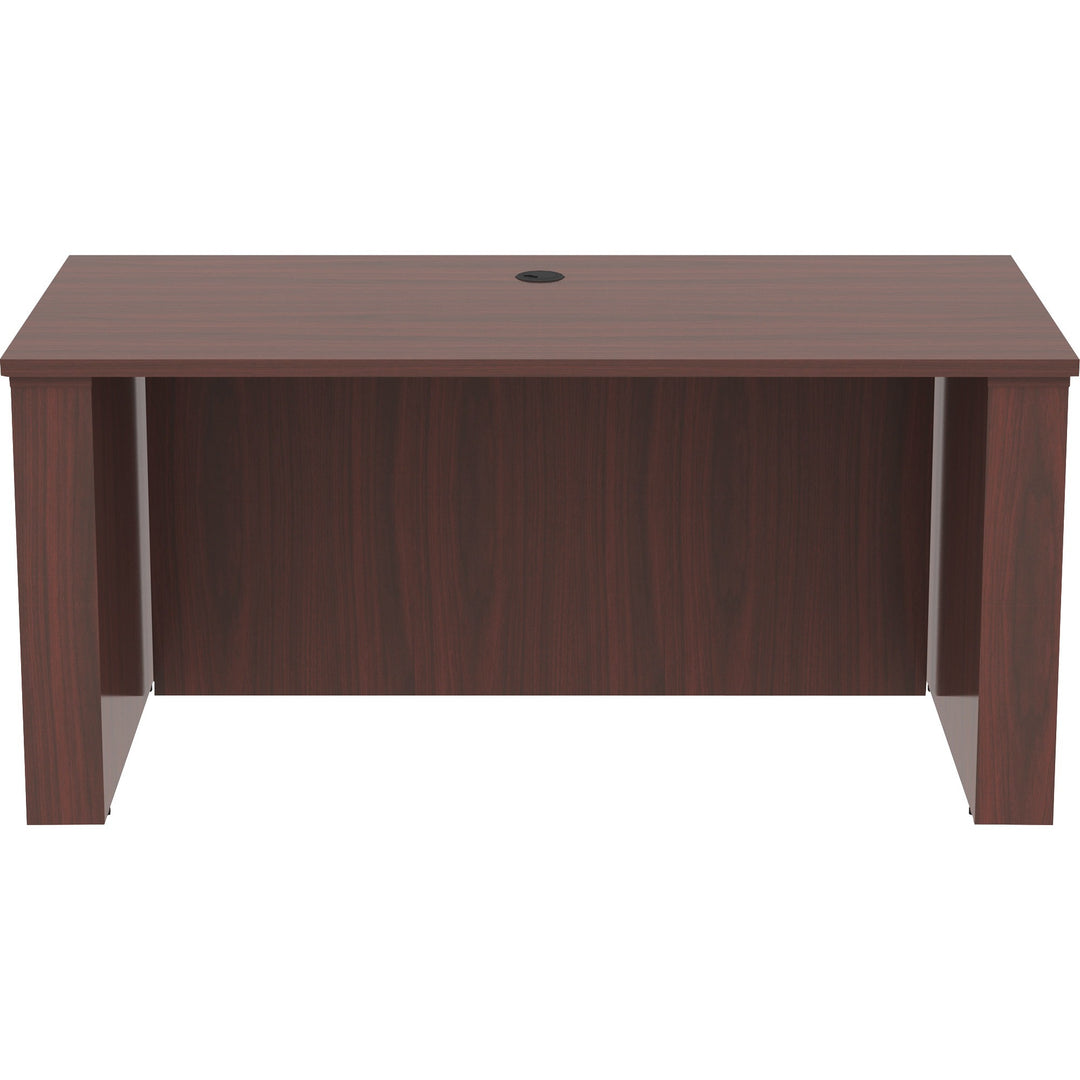 Image of Lorell Sit-Stand Desk Shell, Essentials, 60"x29"x29-49", Mahogany
