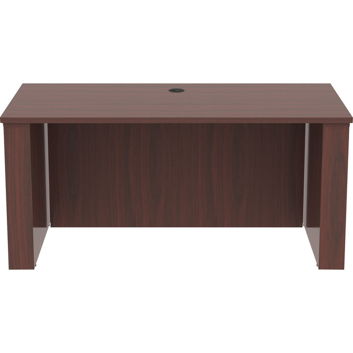 Image of Lorell Sit-Stand Desk Shell, Essentials, 60"x29"x29-49", Mahogany
