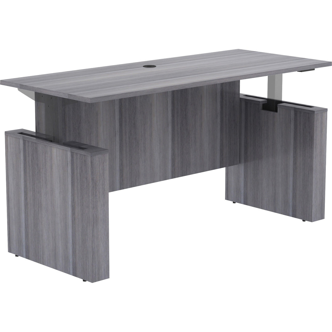 Image of Lorell Sit-Stand Desk Shell, Essentials, 72"x29"x29"-49", Charcoal