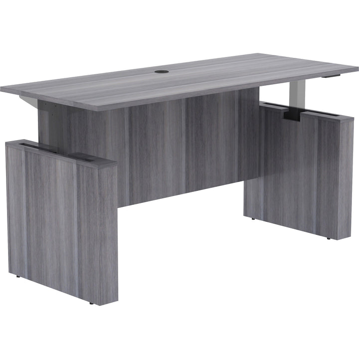 Image of Lorell Sit-Stand Desk Shell, Essentials, 72"x29"x29"-49", Charcoal