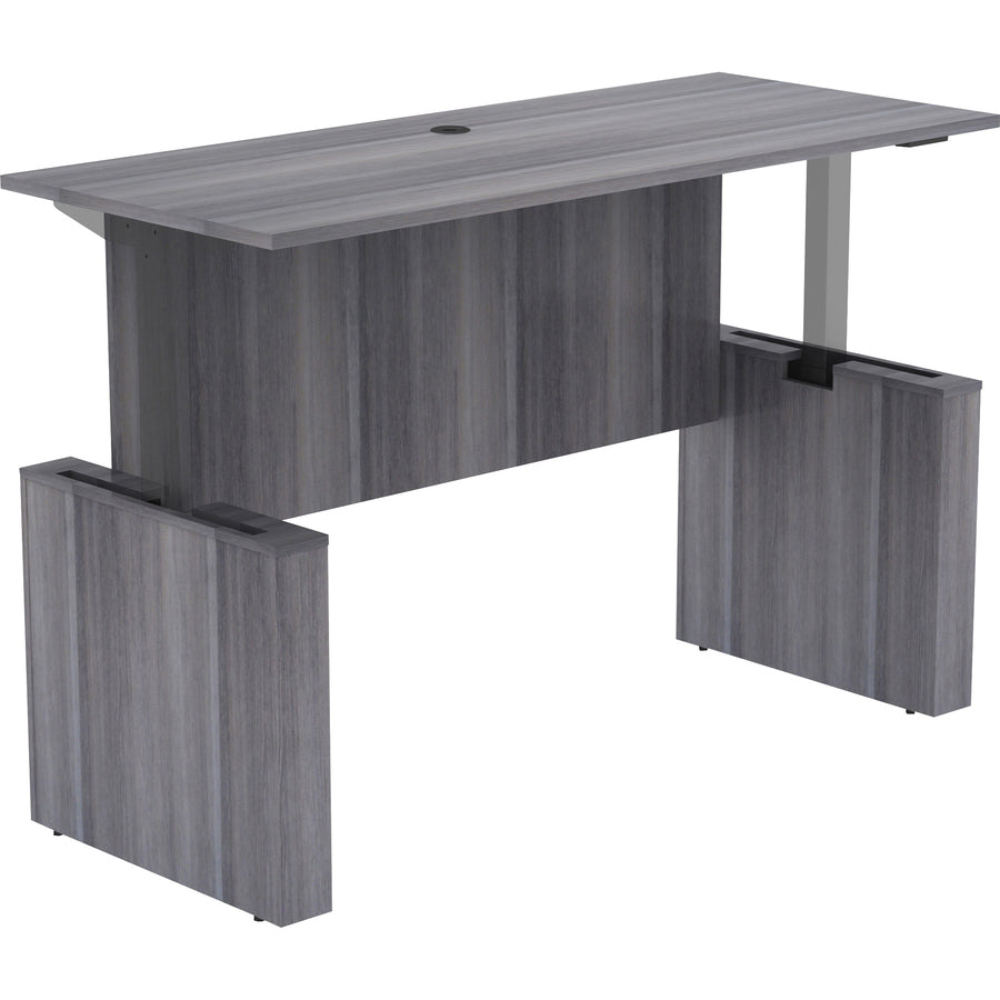 Image of Lorell Sit-Stand Desk Shell, Essentials, 72"x29"x29"-49", Charcoal