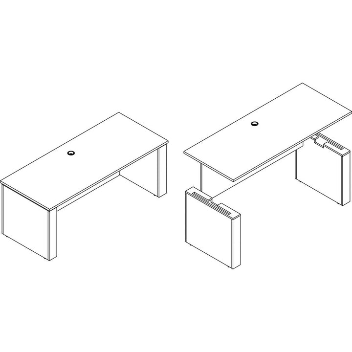 Image of Lorell 69574 Essentials Series Sit-to-Stand Desk Shell
