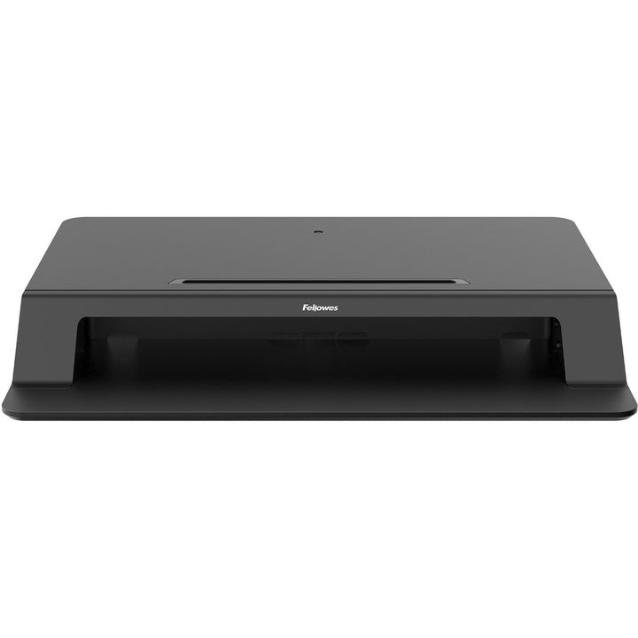 Image of Fellowes® Lotus Lt Sit-Stand Workstation, 34.38" X 28.38" X 7.62", Black