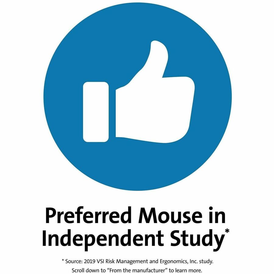 Image of Kensington® Pro Fit Ergo Vertical Wireless Mouse, 2.4 Ghz Frequency/65.62 Ft Wireless Range, Right Hand Use, Black