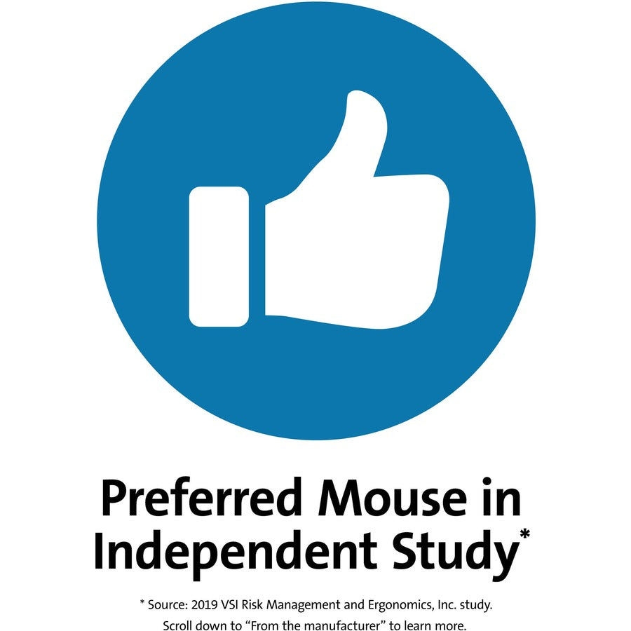 Image of Kensington® Pro Fit Ergo Vertical Wireless Mouse, 2.4 Ghz Frequency/65.62 Ft Wireless Range, Right Hand Use, Black