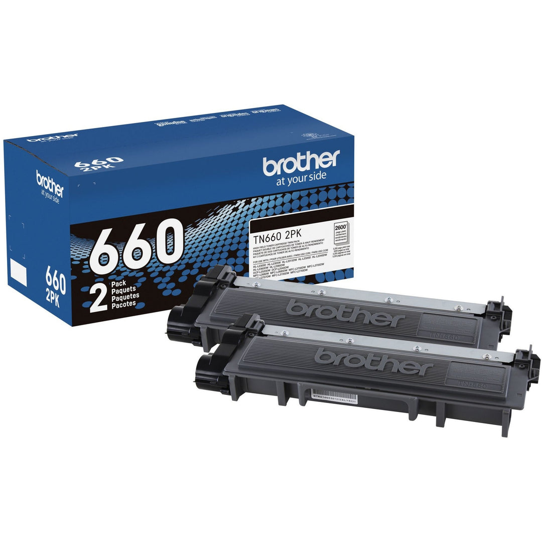 Image of Brother TN-660 TN660 Original Toner Cartridge, 2600 Pages Black (Per Cartridge), 1 Box