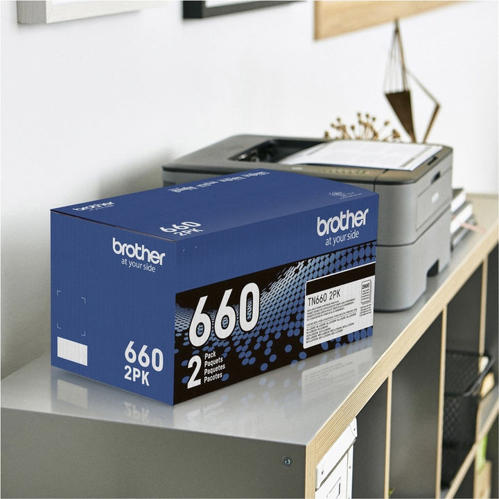 Image of Brother TN-660 TN660 Original Toner Cartridge, 2600 Pages Black (Per Cartridge), 1 Box