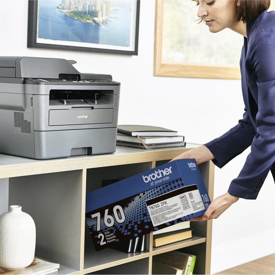 Image of Brother TN760 High Yield Laser Toner Cartridge, 3000 Pages Black (Per Cartridge), 1 Box