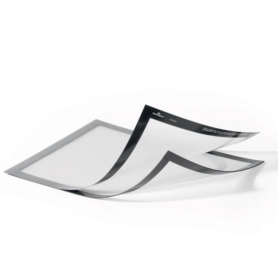 Image of Durable® Duraframe Magnetic Plus Sign Holder, 8.5 X 11, Silver Frame, 2/pack