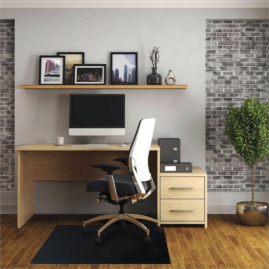 Image of Floortex® Chairmat, Hard Floor, 48"Wx60"Lx3/5"H, Black