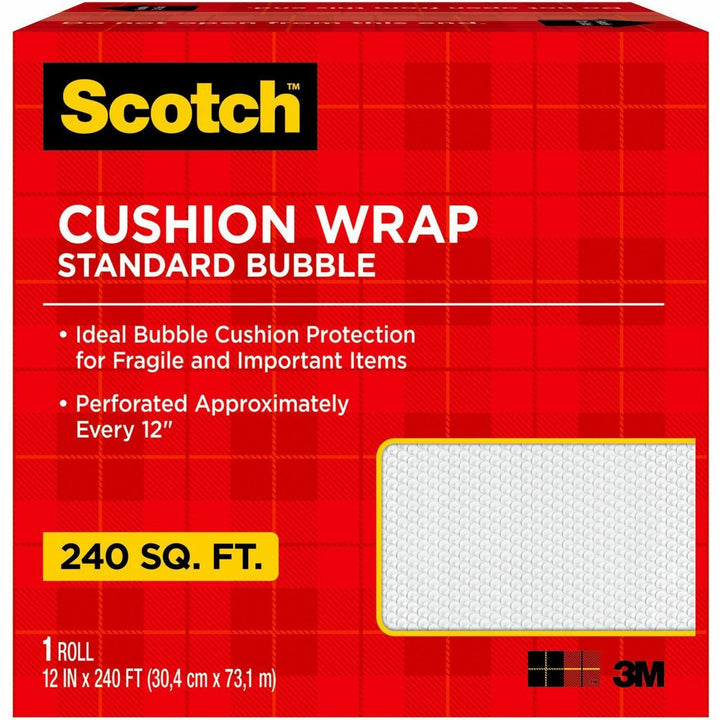 Image of 3M Cushion Wrap, Perforated, 3/16" Bubble, 12"x250', Clear