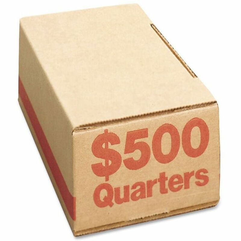 Image of Iconex Coin Box, Quarters, 500 Dollar Cap,50/PK,24PK/CT,OE