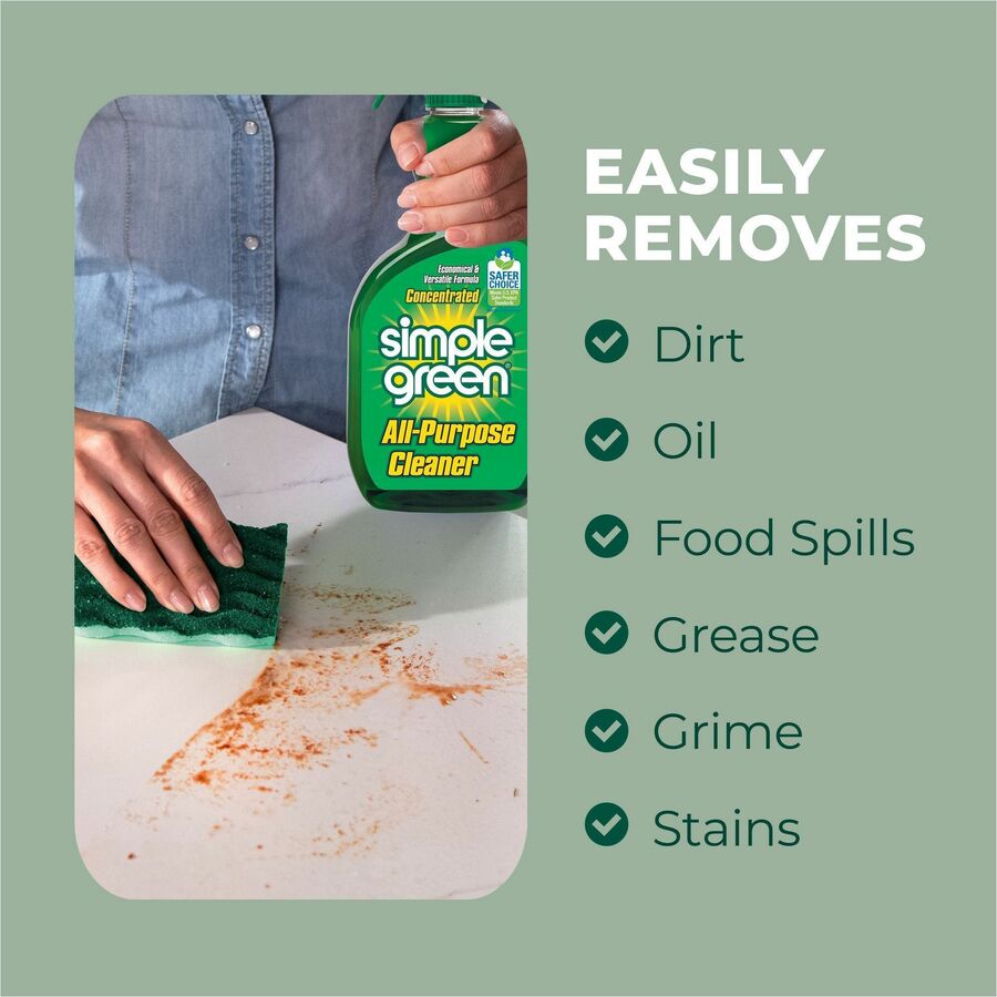 Image of Simple Green® Cleaner, All-Purpose, Concentrated, 32 oz, Green