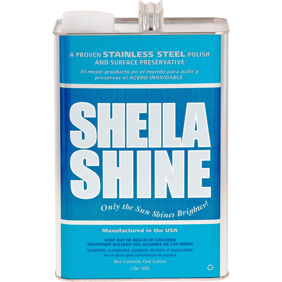 Image of Sheila Shine SSCA128 Cleaner Polish, 128 fl oz (4 quart), Fingerprint Resistant, Water Repellent, Blue, White, 1 Each