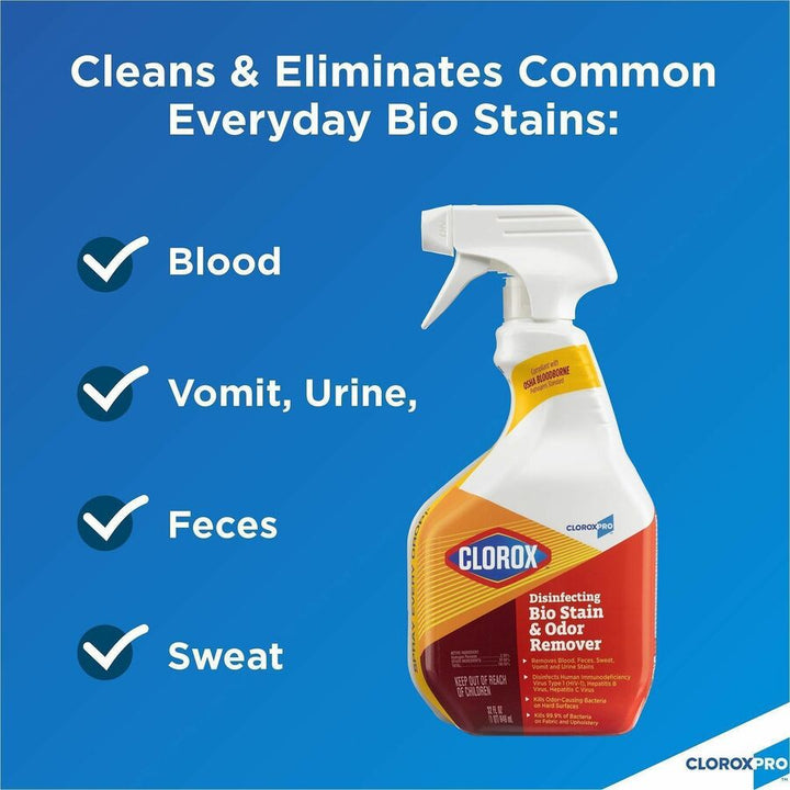 Image of Clorox® Disinfecting Bio Stain and Odor Remover, 128 fl oz, 4/CT,TLT