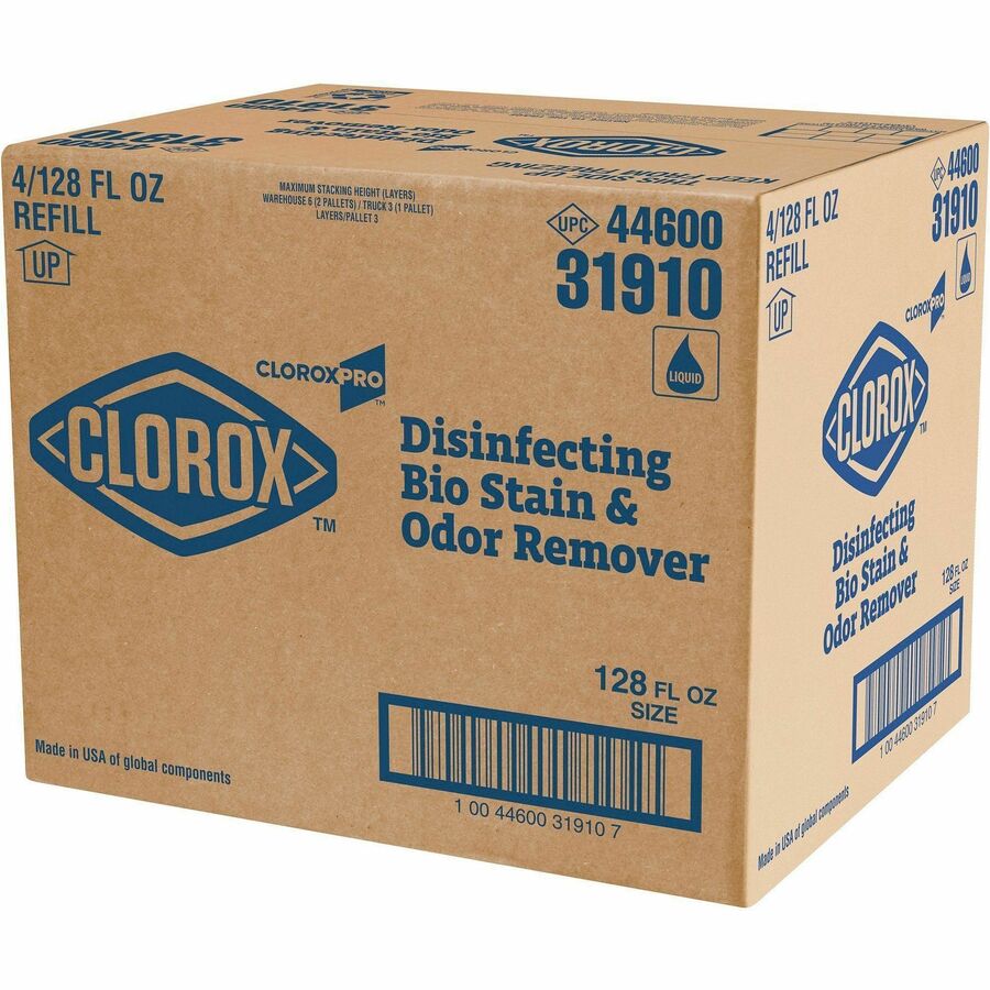 Image of Clorox® Disinfecting Bio Stain and Odor Remover, 128 fl oz, 4/CT,TLT